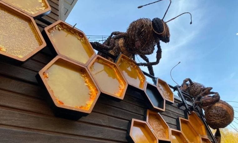 Bee Sculpture Causes A Buzz At Cwmcarn Forest