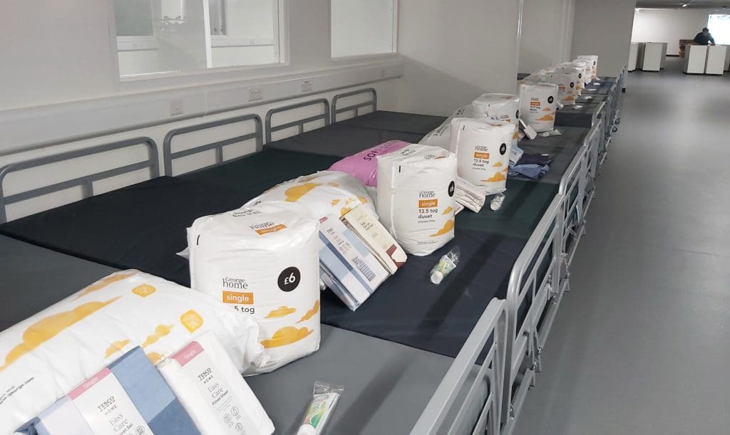 Swansea field hospital beds now allocated to families in need