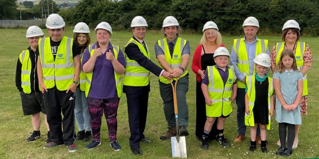 Turf-cutting ceremony for new Powys school