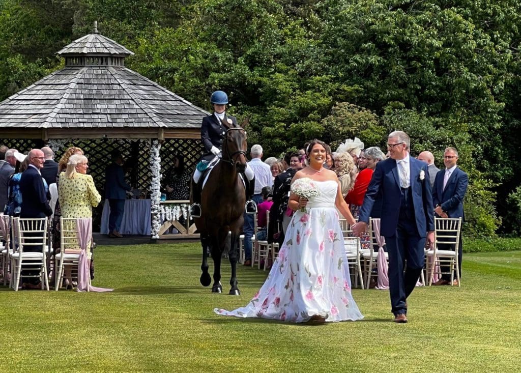 Horse play as ‘best man’ Erik enjoys newlyweds’ Mid Wales honeymoon