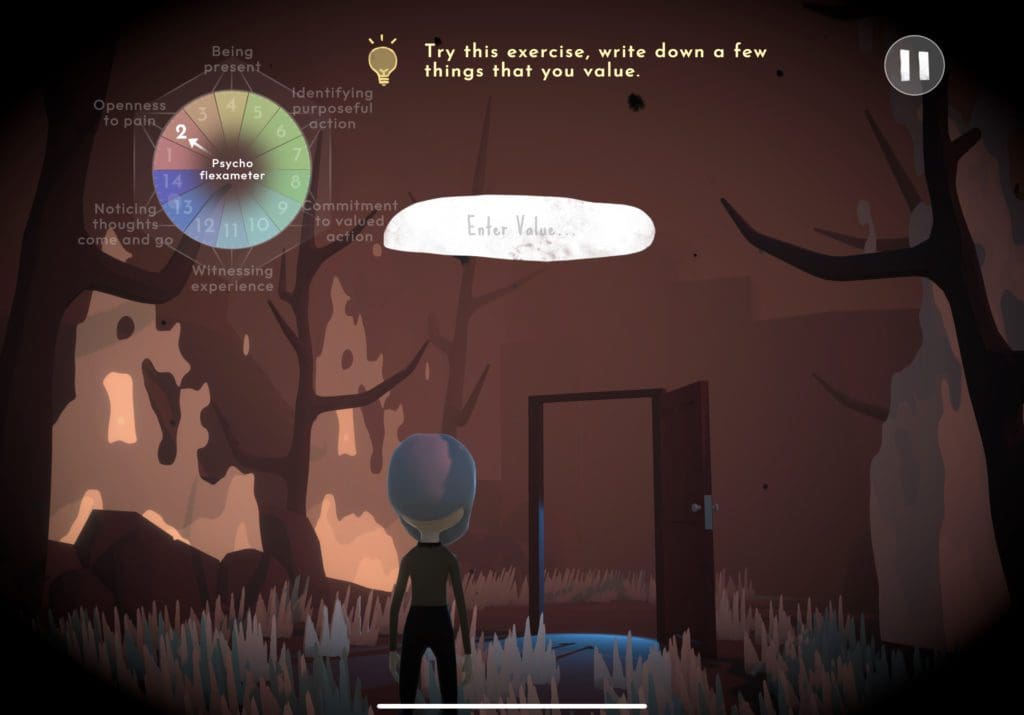 Innovative video game supporting mental health skills and psychological flexibility