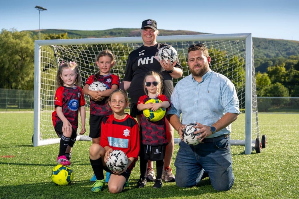 Valleys girls football club gets helping hand from local business
