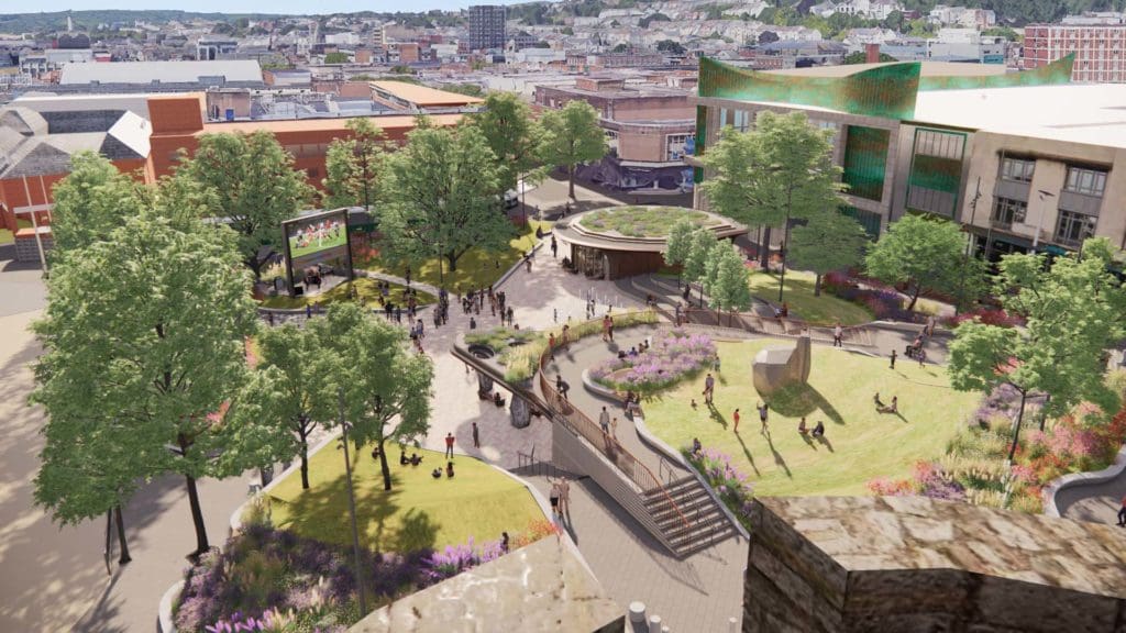 Final plans go on show for Swansea’s Castle Square