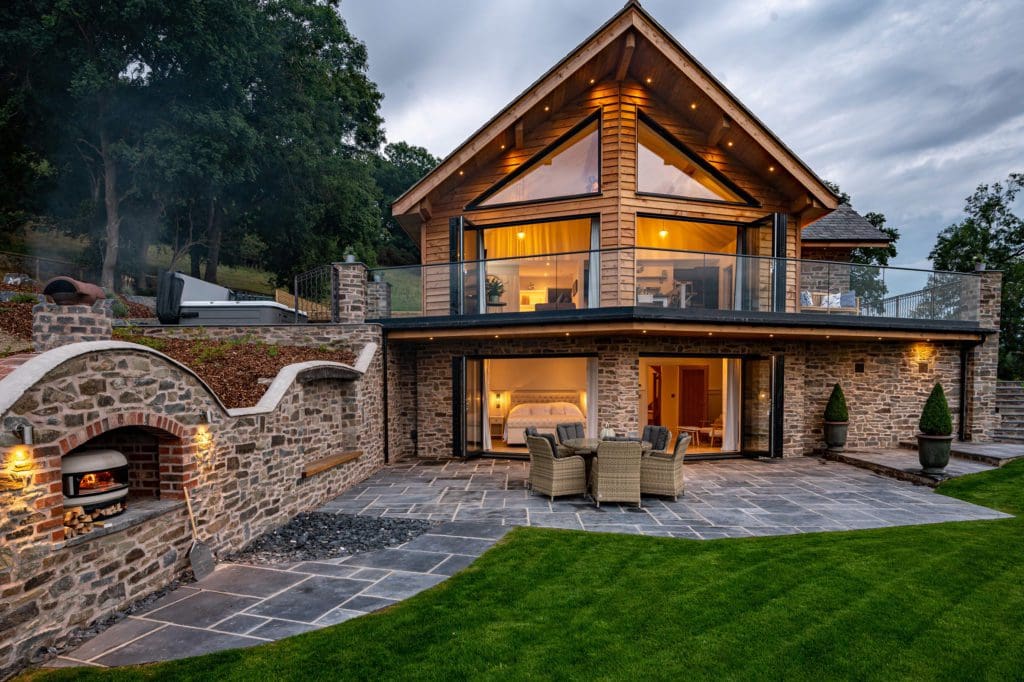 Mid Wales luxury holiday homes couple seeing stars after ultimate grading