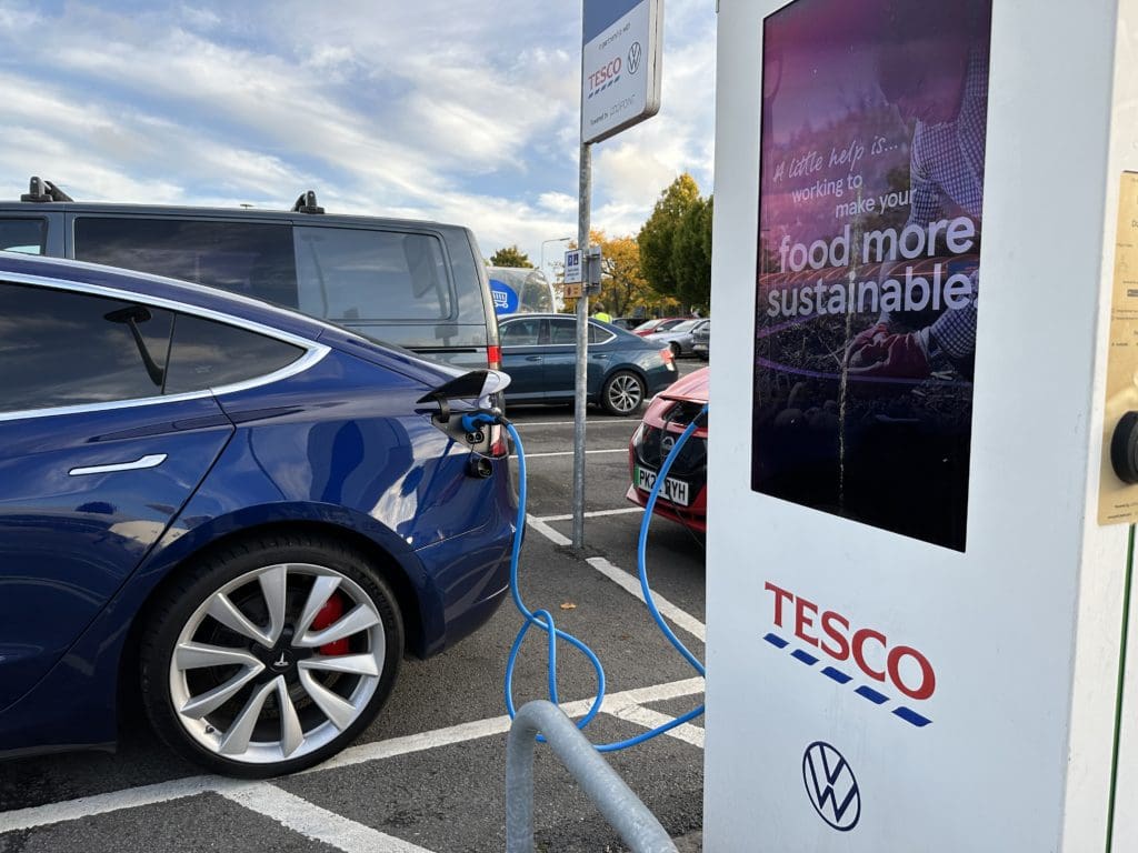 Tesco to end free EV charging at its stores