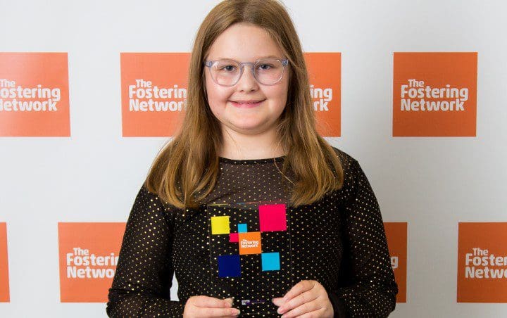 Emilia, aged 10, wins national fostering award