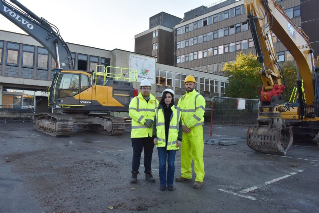 End of an era as Civic Centre, Ebbw Vale, is demolished