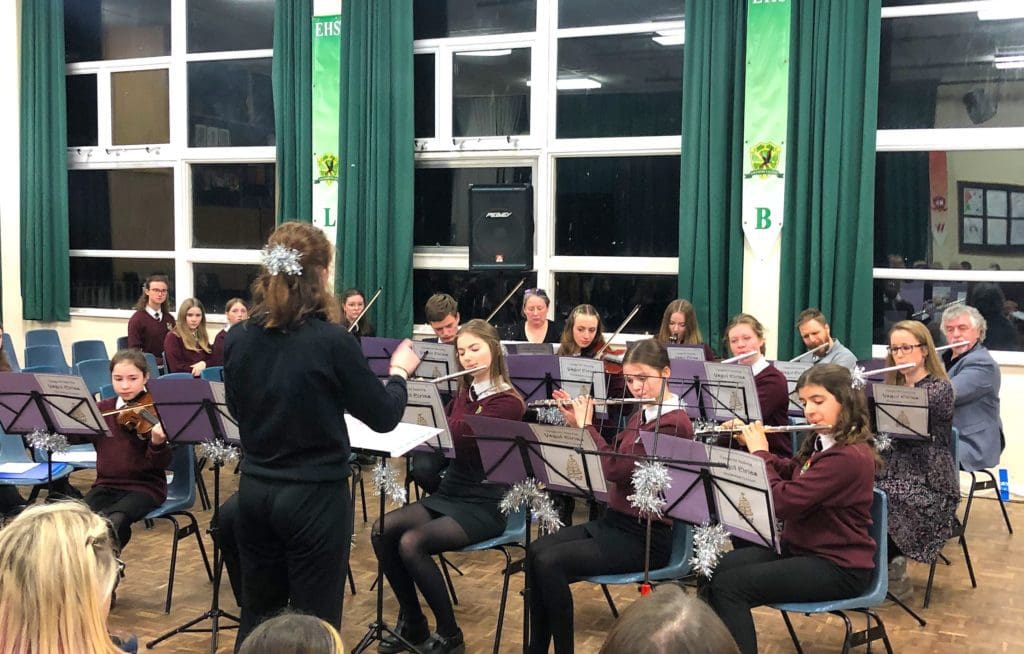 Pupils perform belated Xmas concert following winter cancellation and closure