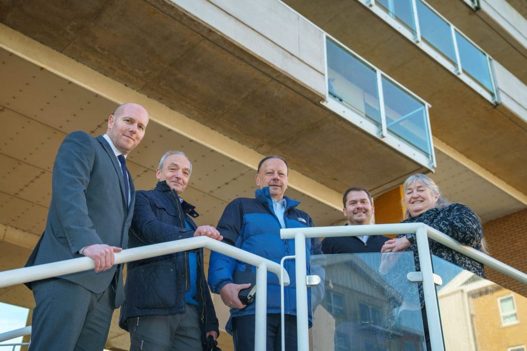 Minister’s first-hand visit to see building safety works taking place in Wales