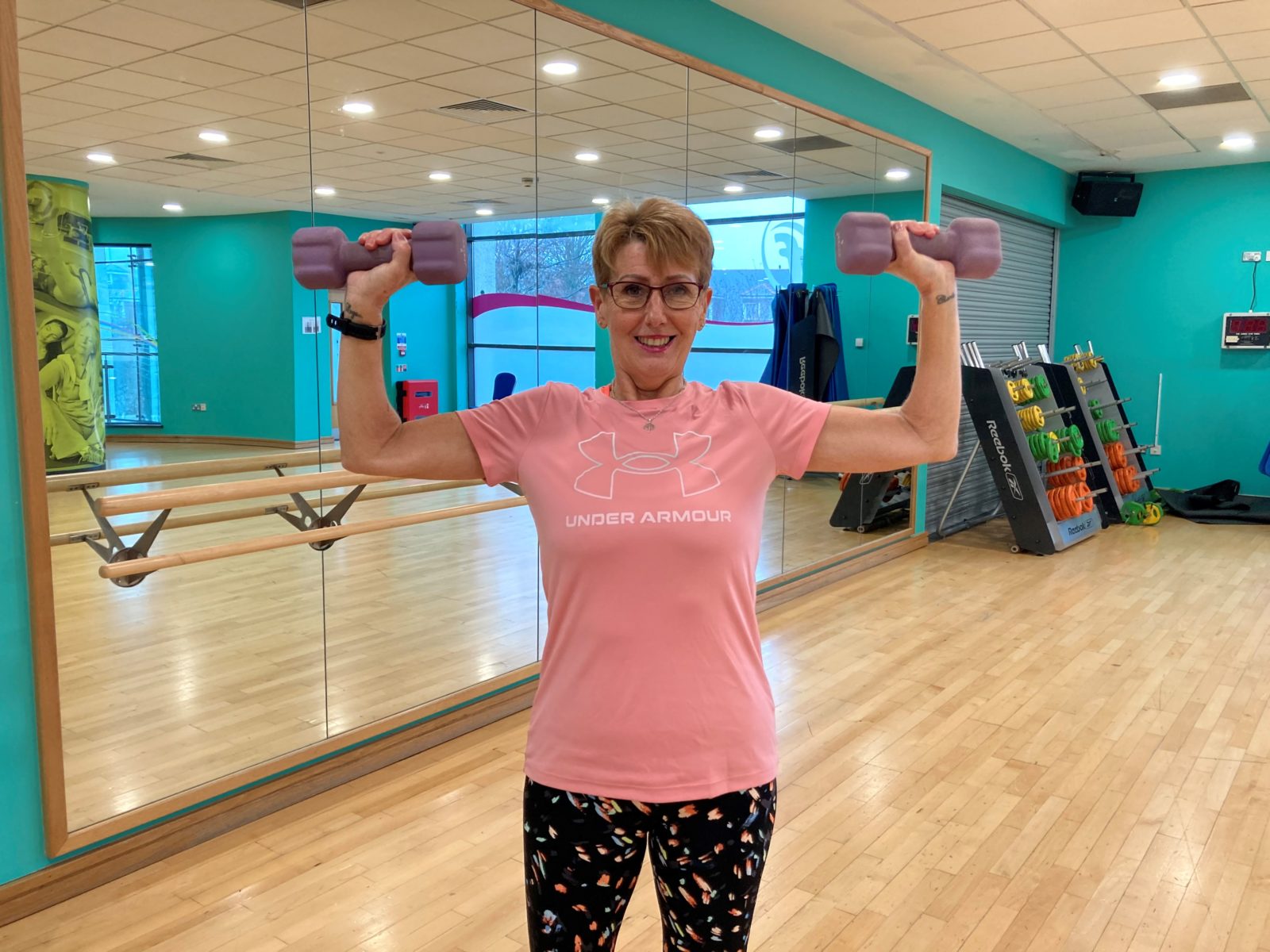 Fitness instructor thanks staff for their care following cancer diagnosis