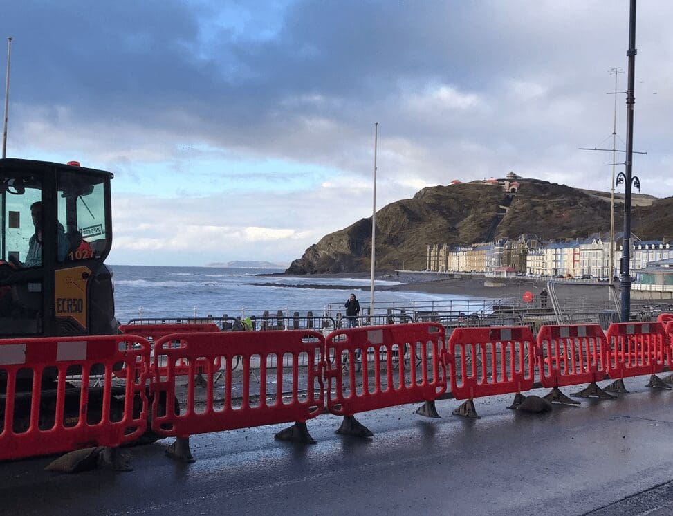 Improvements underway for the promenade in Aberystwyth
