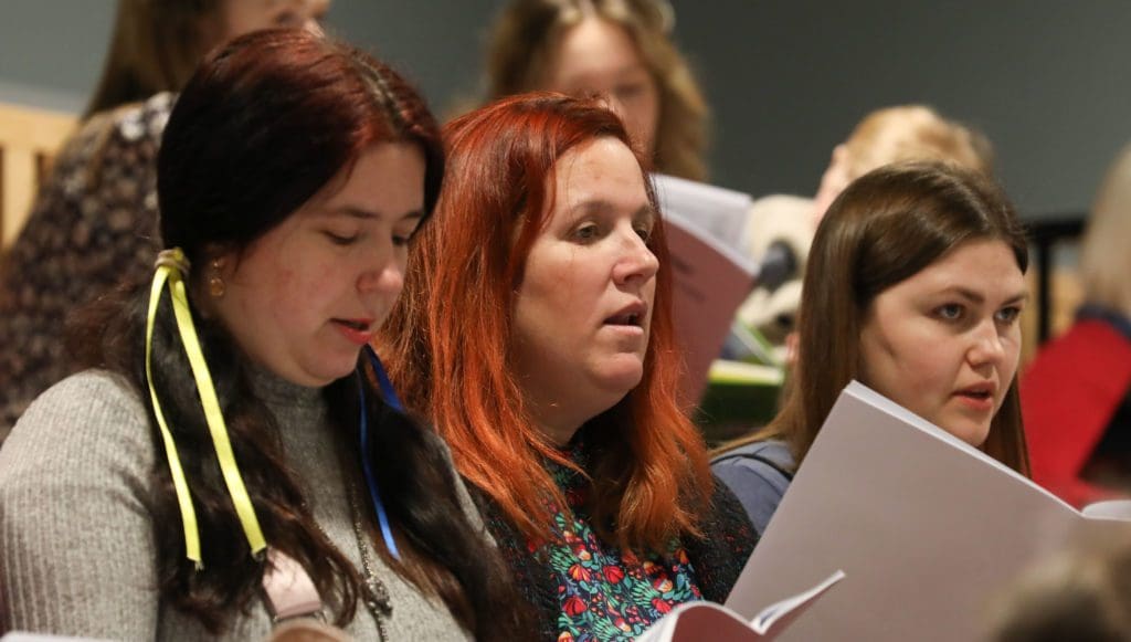 Music helps heal the wounds of war for Ukrainian mum Polina