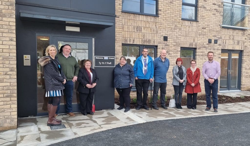 Local councillors visit new housing development in Trethomas
