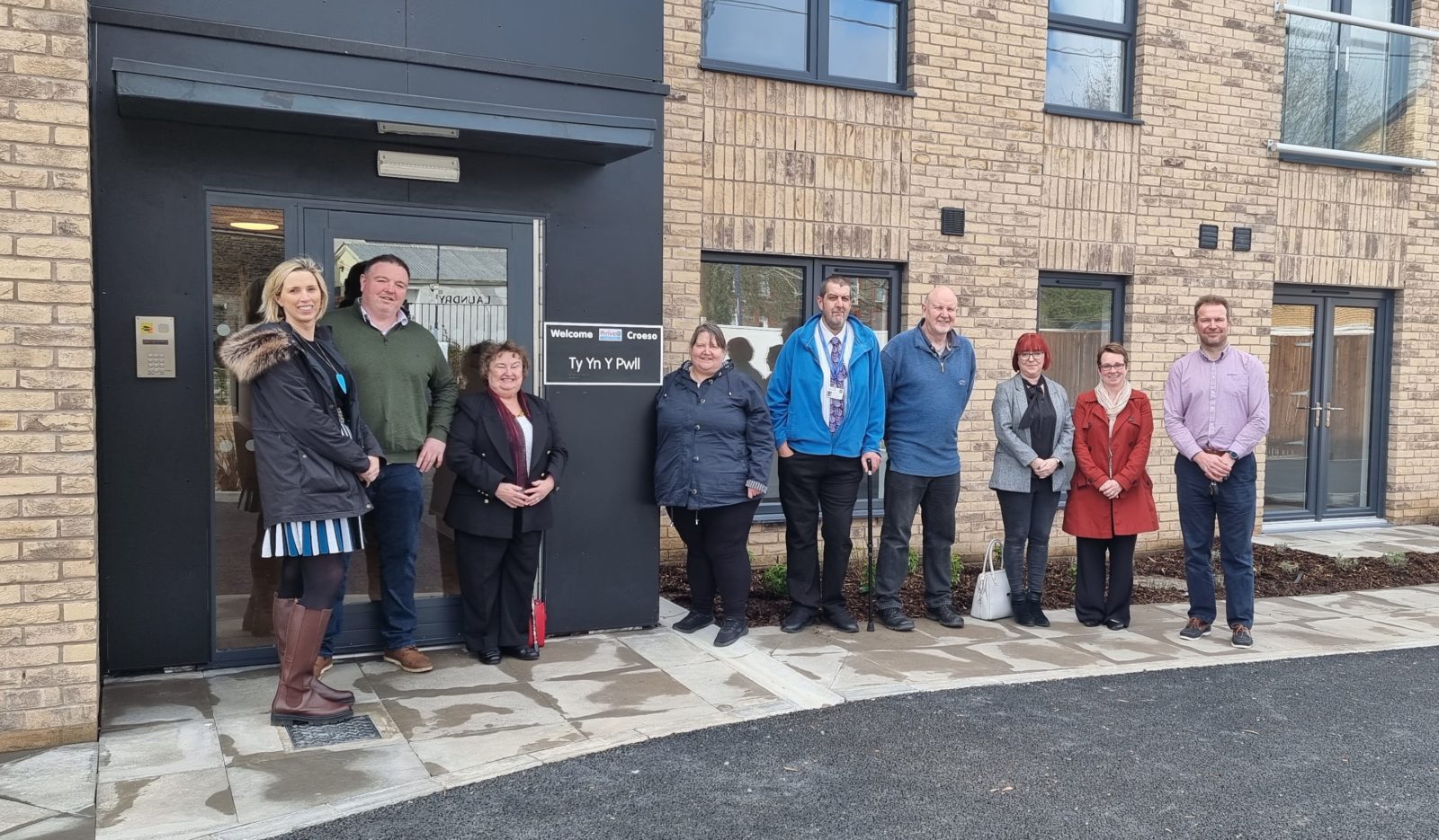 Local councillors visit new housing development in Trethomas