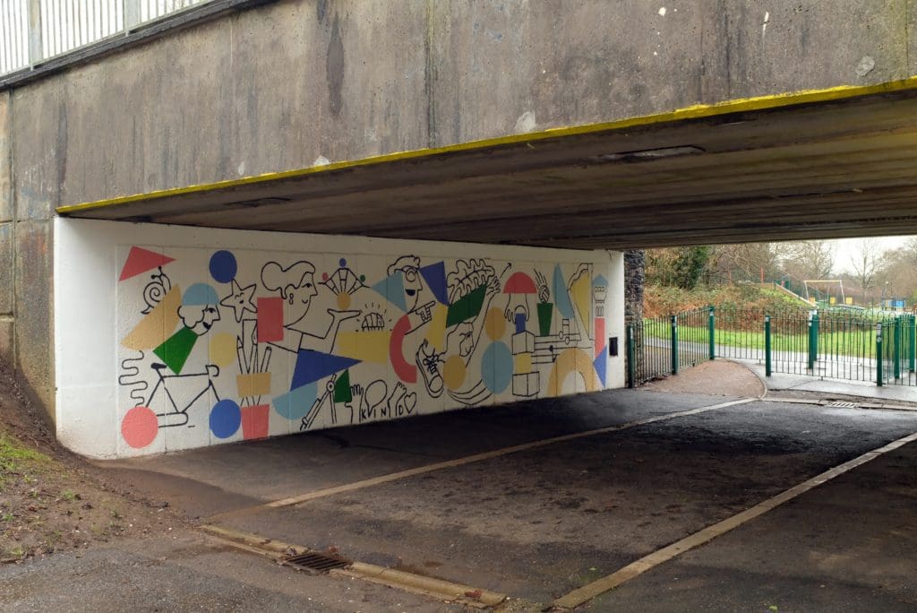 Llanedeyrn subway brightened up thanks to new school mural