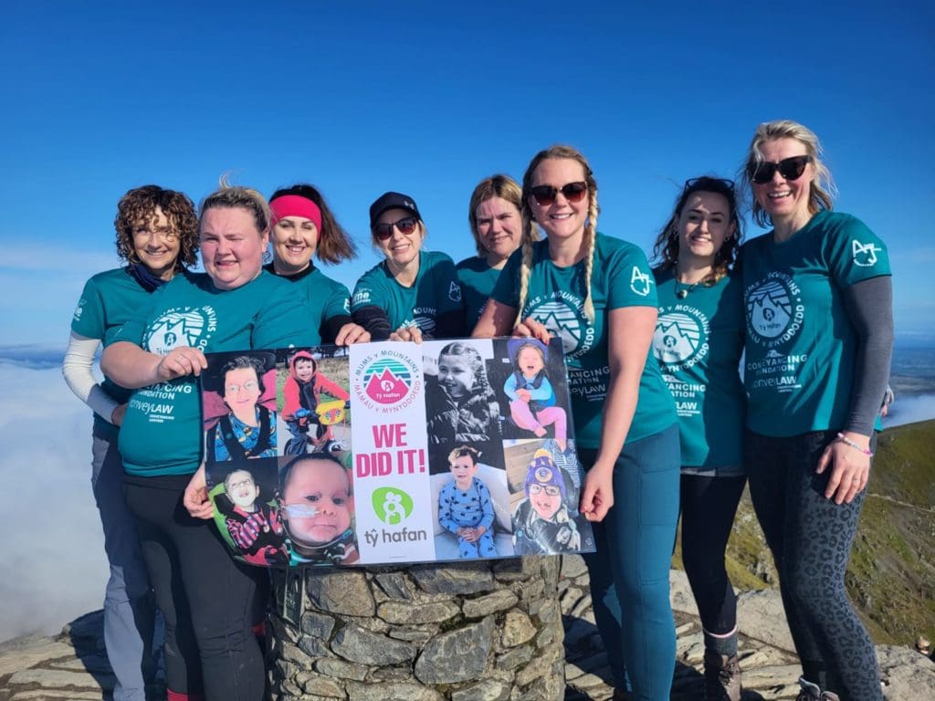 Mums unite to conquer mountains raising £30,000 for Tŷ Hafan Children’s Hospice
