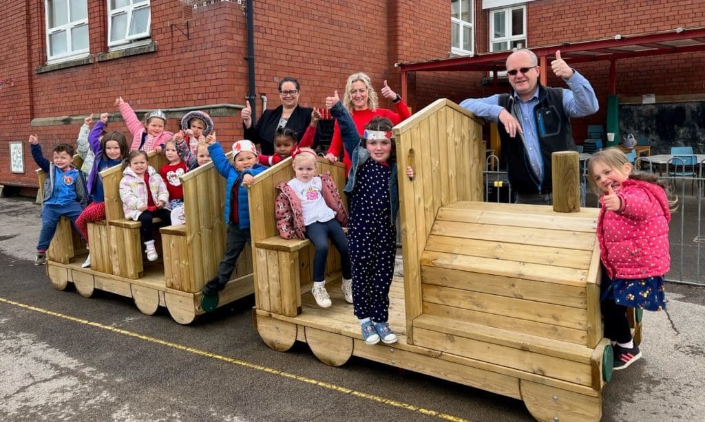 Machen Primary School purchase new play equipment with Community Empowerment Grant