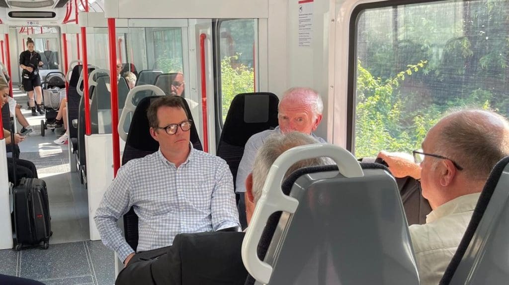 Deputy Minister takes a trip on troubled Wrexham service