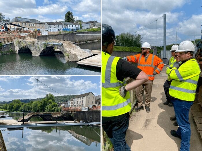 Demolition of Treforest bridge damaged by Storm Dennis begins