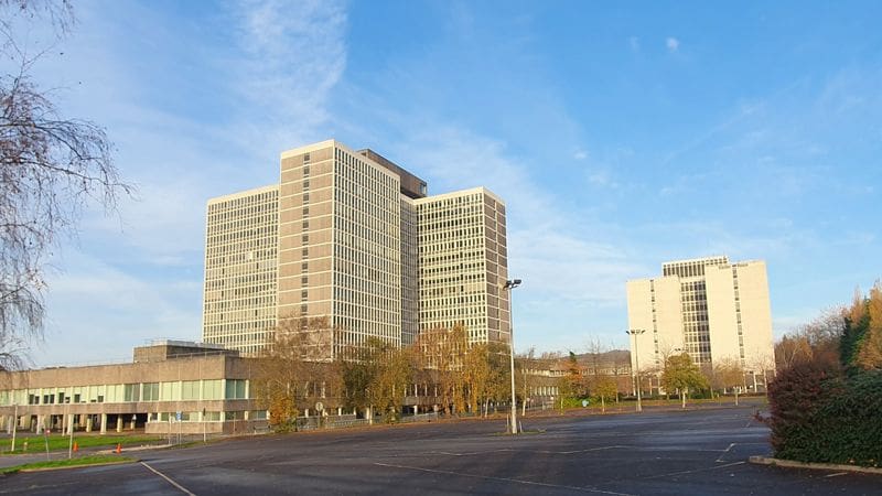 Demolition of former HMRC building in Cardiff begins