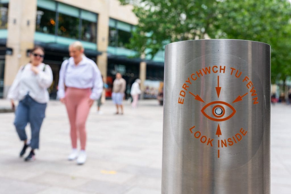 Secret bollard artwork restored to former glory in Cardiff
