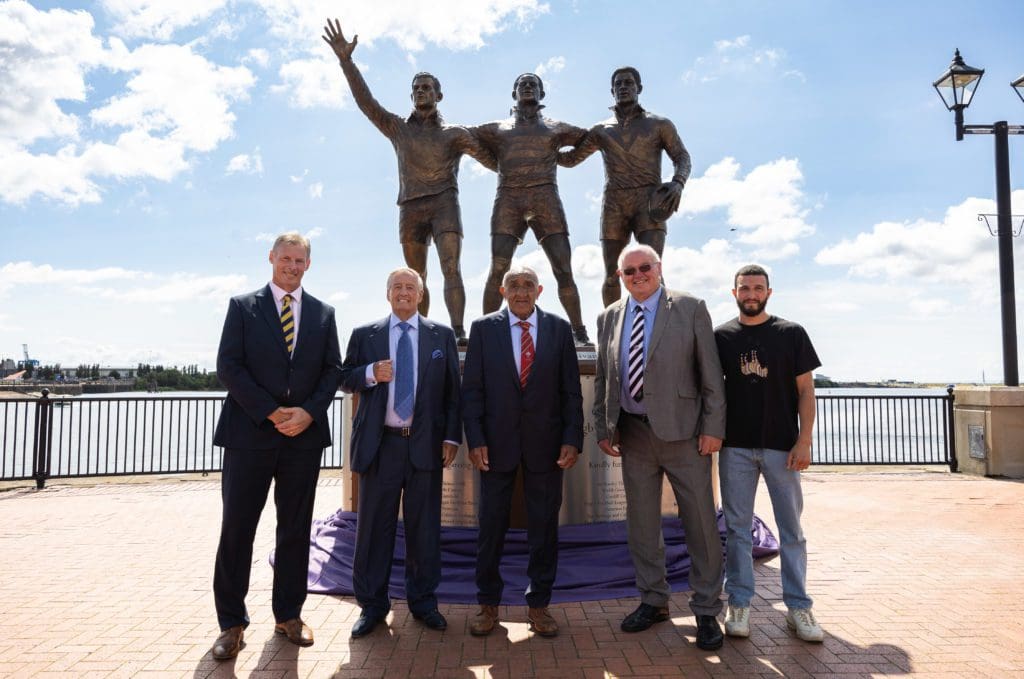 Permanent tribute to Cardiff Bay’s pioneering rugby codebreakers installed