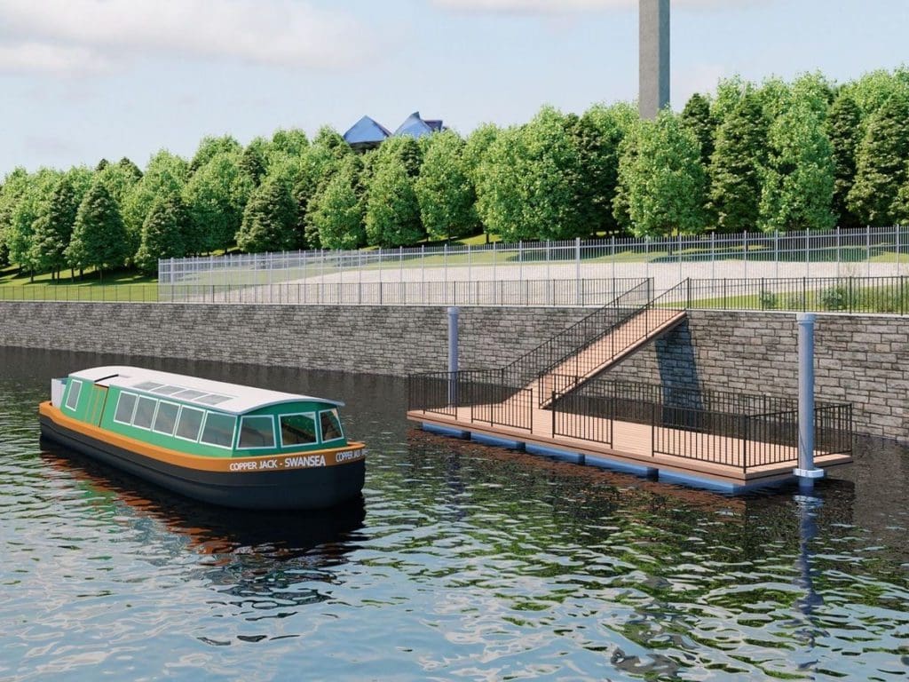 New pontoons set to improve River Tawe corridor