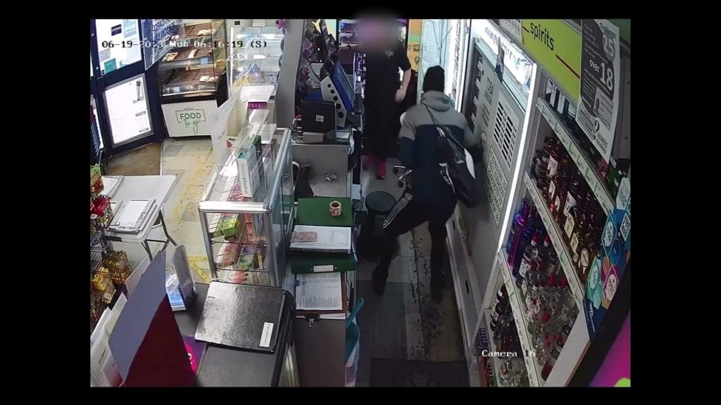 CCTV shows man who wielded two knives at early morning shop robbery