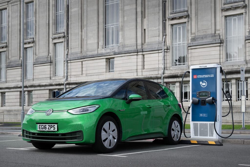 Wales’ largest EV charging facility opens at National Library of Wales