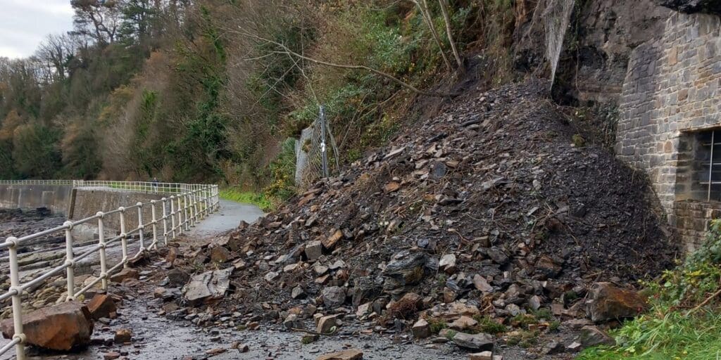 Rock fall closes Pembrokeshire coastal path