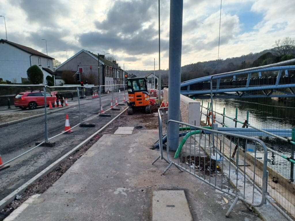 Road closure as council works towards reopening Castle Inn Footbridge in Treforest
