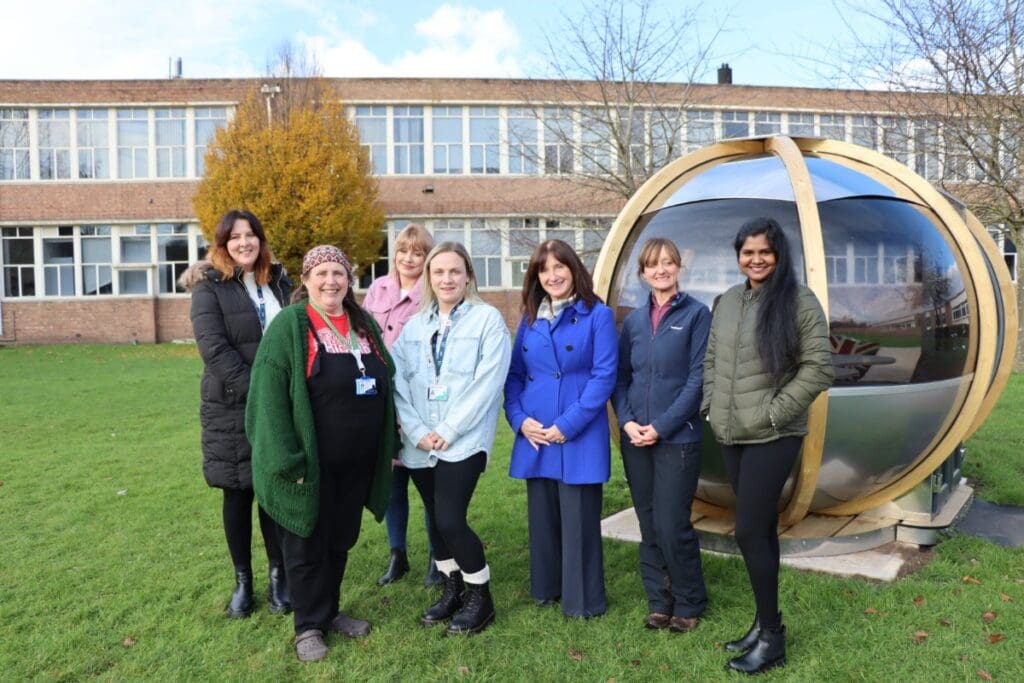 Wrexham University unveils new outdoor pods to boost student wellbeing