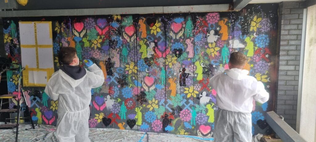 Young people’s graffiti mural to tackle anti-social behaviour in Blaenau Gwent