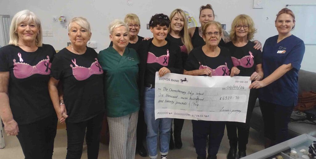 Mum of four says thanks to cancer centre staff with a four-figure donation