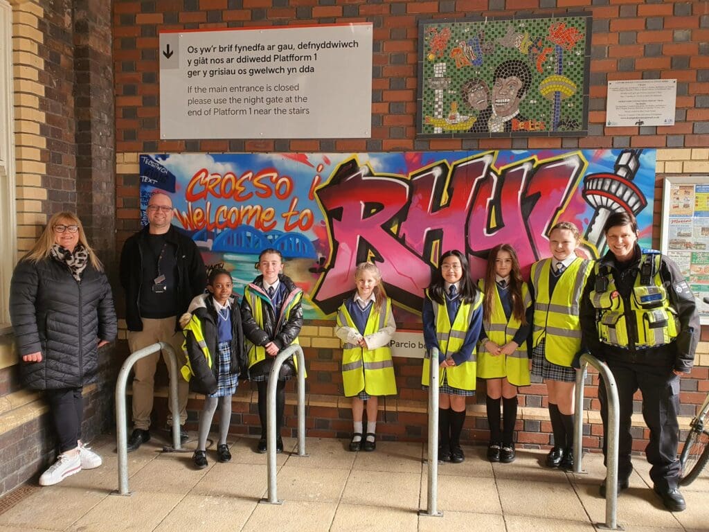 New rail aafety artwork unveiled at Rhyl Railway Station