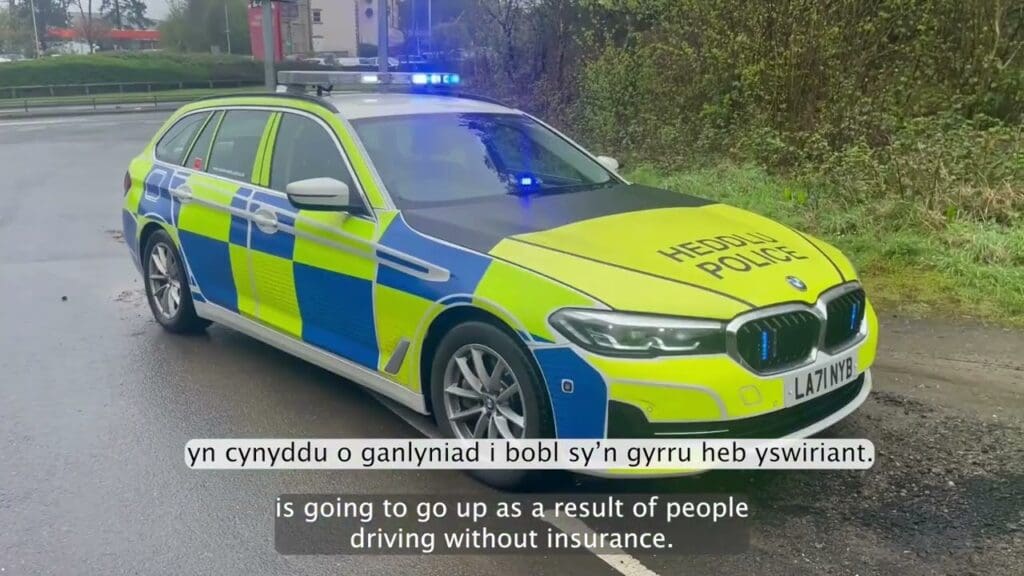 Police tackle uninsured drivers between M4 from London to Swansea