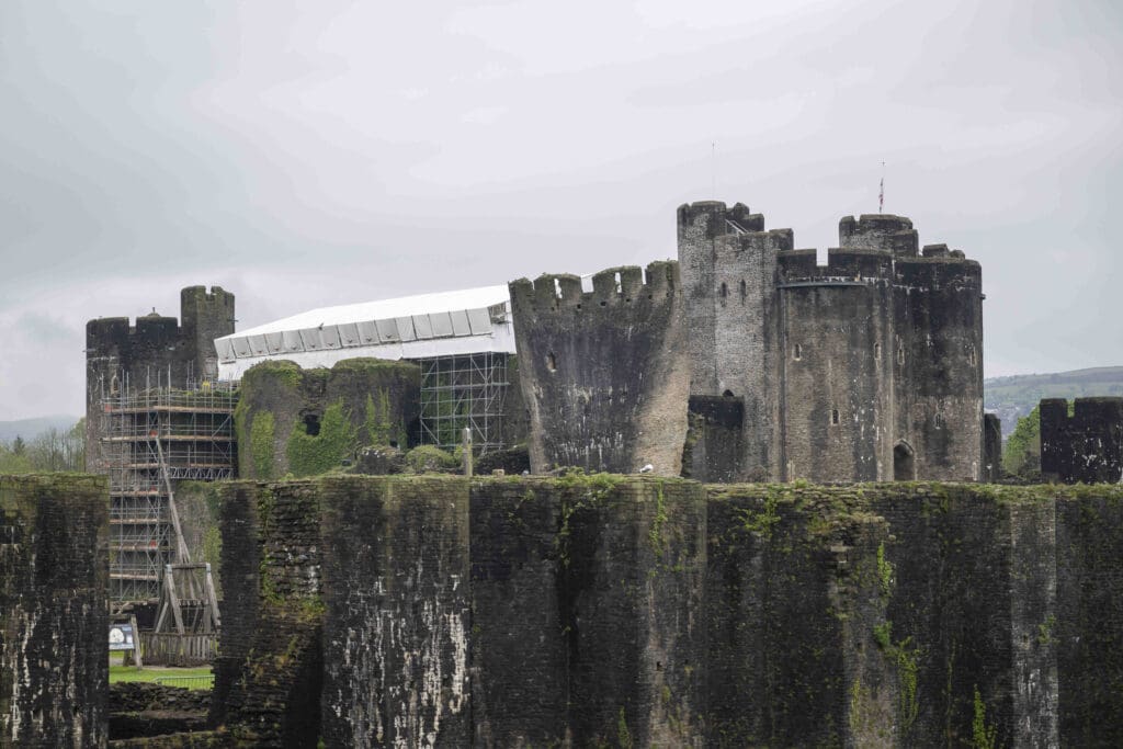 Cadw’s biggest conservation project taking shape at Caerphilly Castle