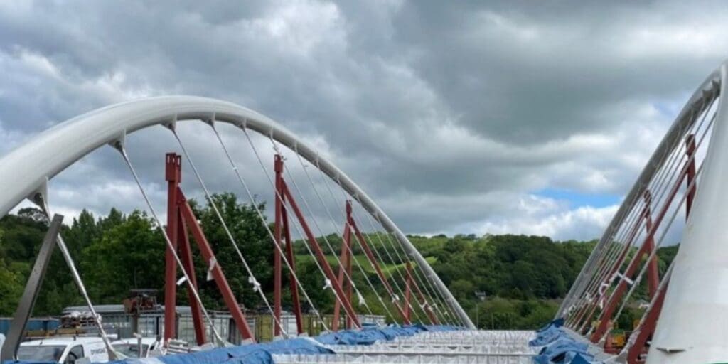 Newtown Active Travel Bridge to be lifted into place