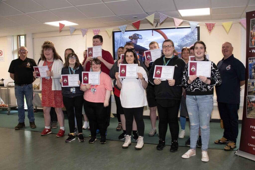 Coleg Glynllifon students awarded certificates for work on railways