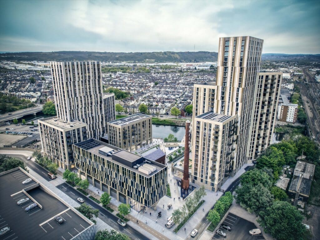 Cardiff’s Central Quay development progresses with Tai Afon topping out