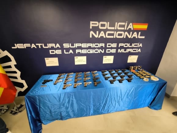 Three Brits arrested and 36 guns seized in Spanish raid
