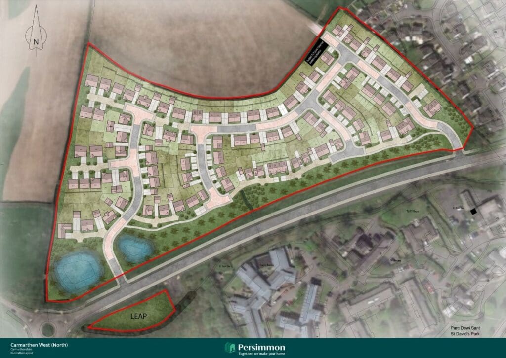 Planning approval for 123 new zero-carbon ready homes in Carmarthen