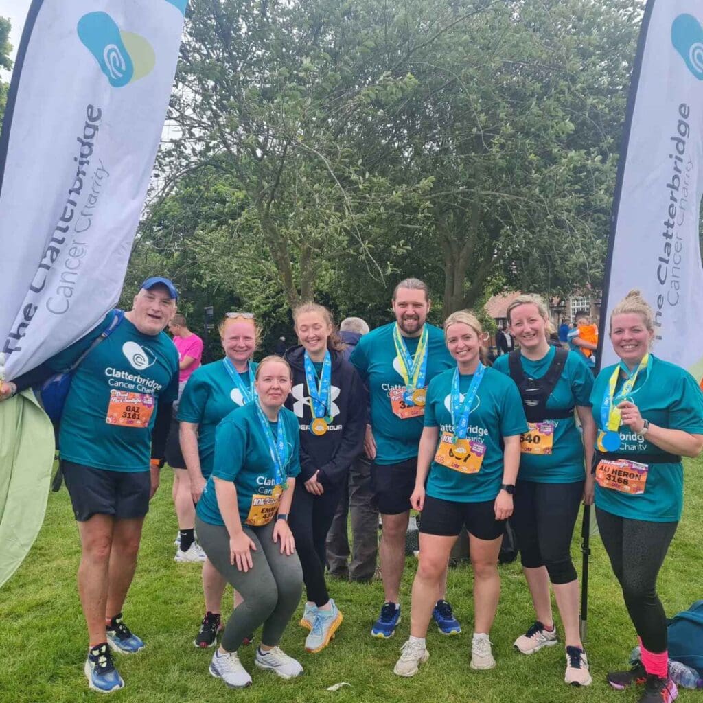 Blue light runners from North Wales Police support The Christie Charity