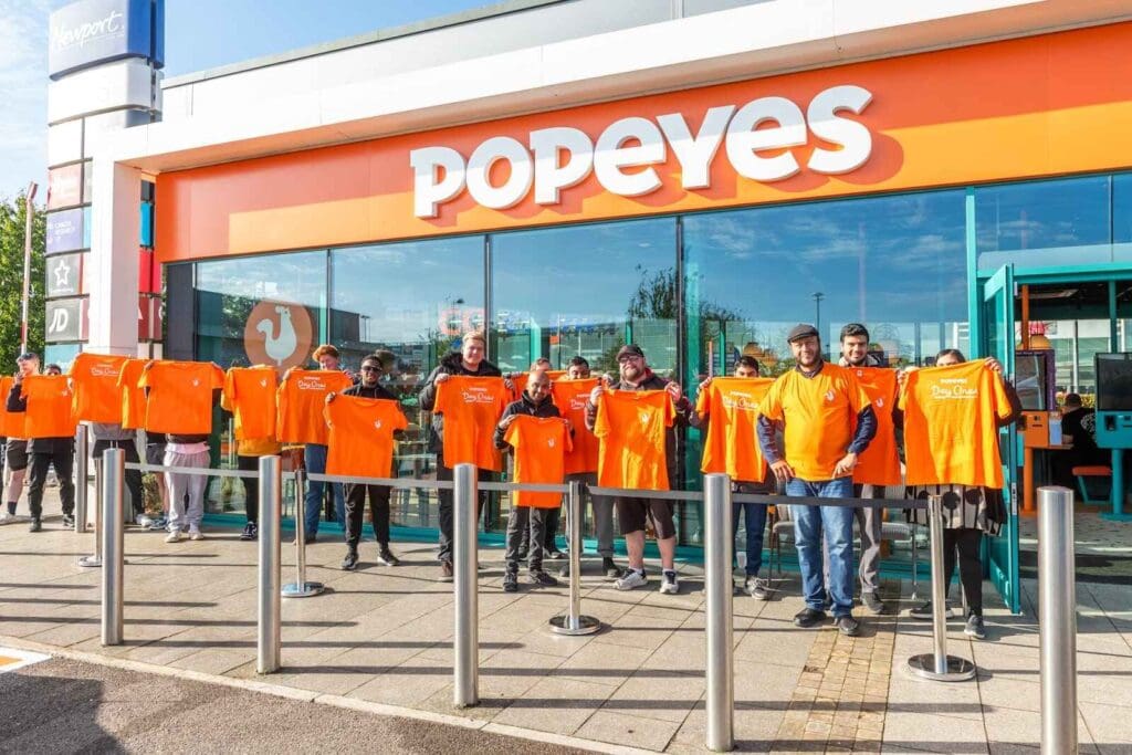 Overnight queues as Popeyes opens new restaurant in Newport