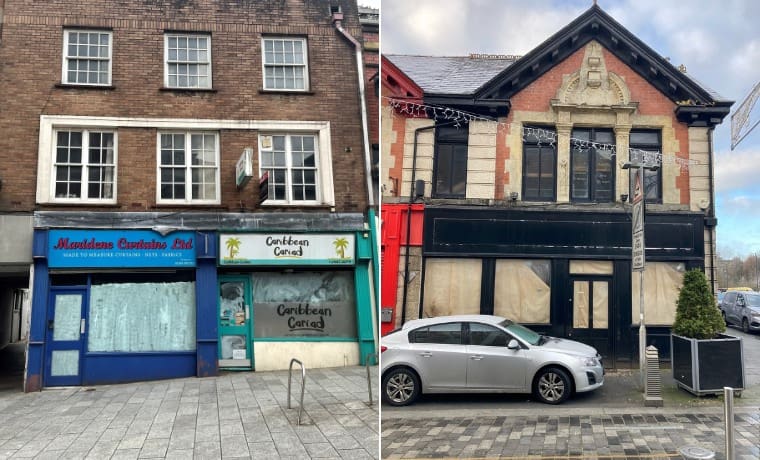 Vacant property re-developments underway in Merthyr Tydfil Town Centre
