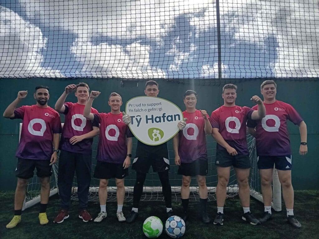 Quantum Advisory scores big for Tŷ Hafan in football fundraising tournament