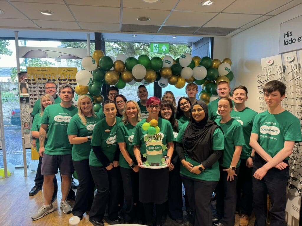 Prestatyn opticians raise over £2,000 for local causes with 20-year anniversary fundraising day