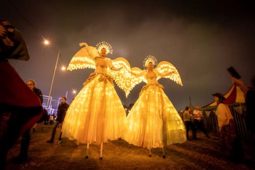 This is when the Christmas lights are being switched on in Merthyr Tydfil