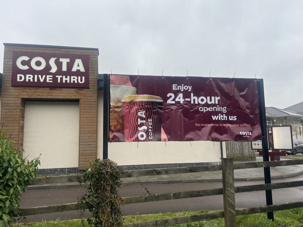 Costa Coffee opens first 24-hour drive thru in Wales