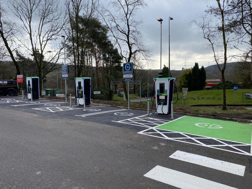New High-Speed EV Chargers Installed at M4’s Pont Abraham Services